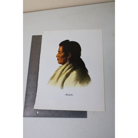 Native American Indian Print Shahaka Big White Mandan Chief 91300 - Picture 3 of 4